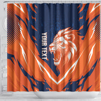 Custom Netherlands 2026 Football Shower Curtain Go Oranje Majestic Lion