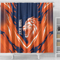 Custom Netherlands 2026 Football Shower Curtain Go Oranje Majestic Lion