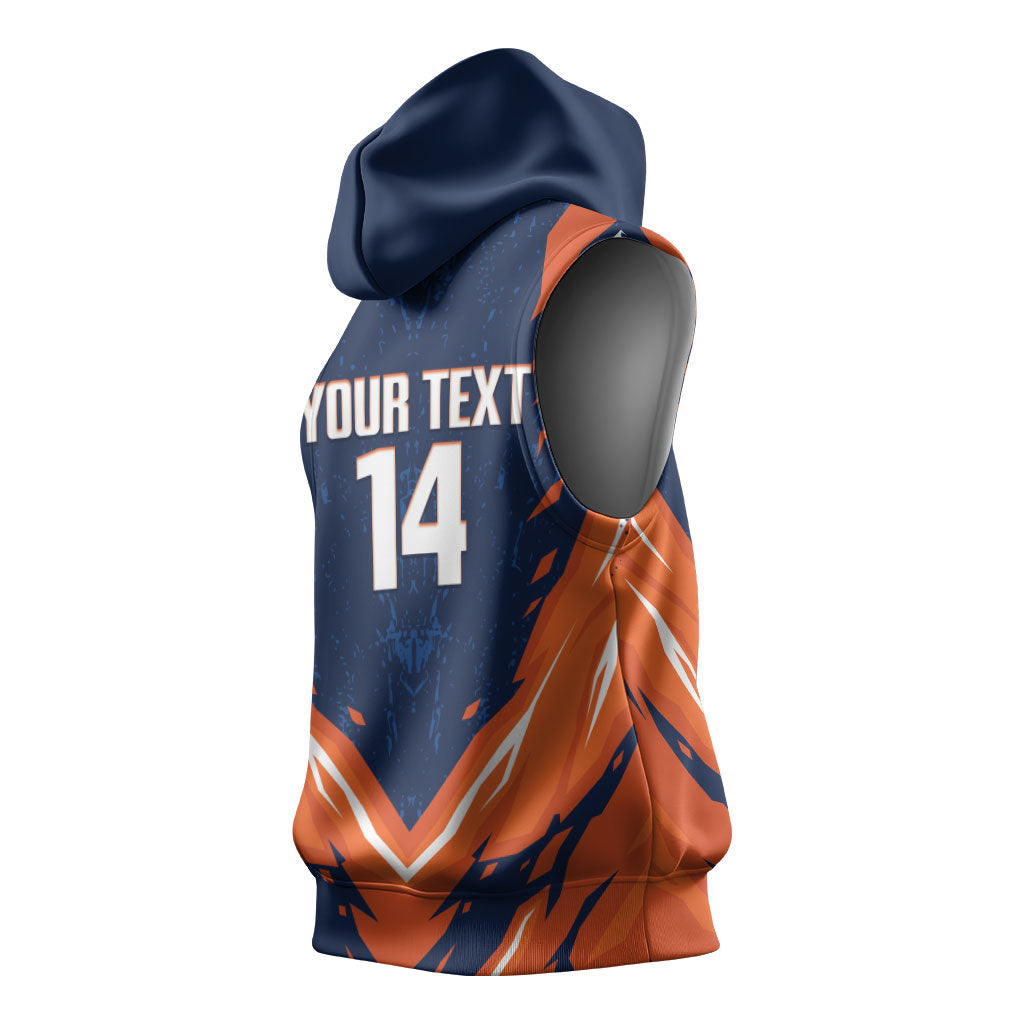 Custom Netherlands 2026 Football Sleeveless Hoodie Go Oranje Majestic Lion