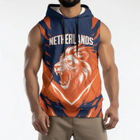 Custom Netherlands 2026 Football Sleeveless Hoodie Go Oranje Majestic Lion