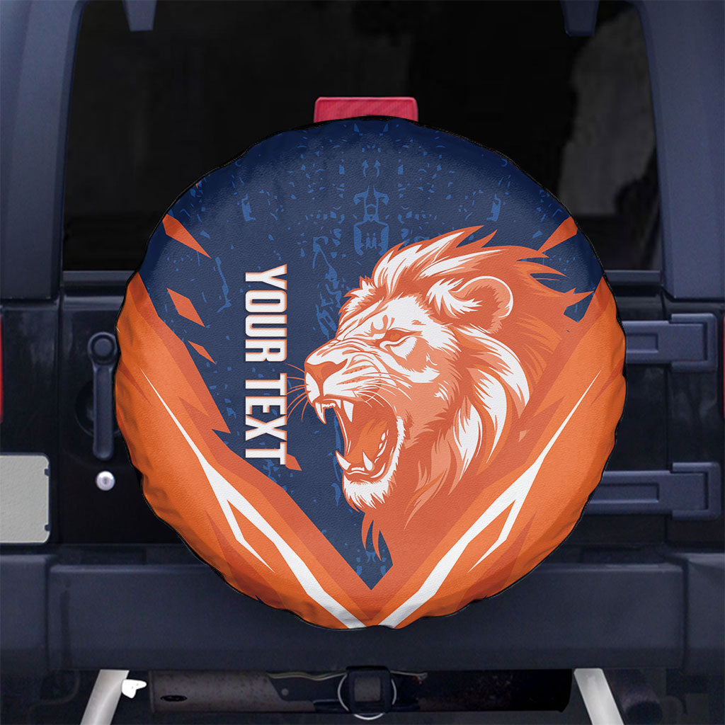 Custom Netherlands 2026 Football Spare Tire Cover Go Oranje Majestic Lion