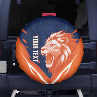 Custom Netherlands 2026 Football Spare Tire Cover Go Oranje Majestic Lion