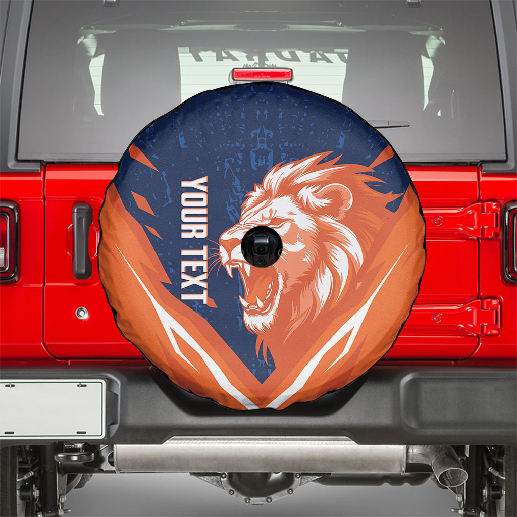 Custom Netherlands 2026 Football Spare Tire Cover Go Oranje Majestic Lion