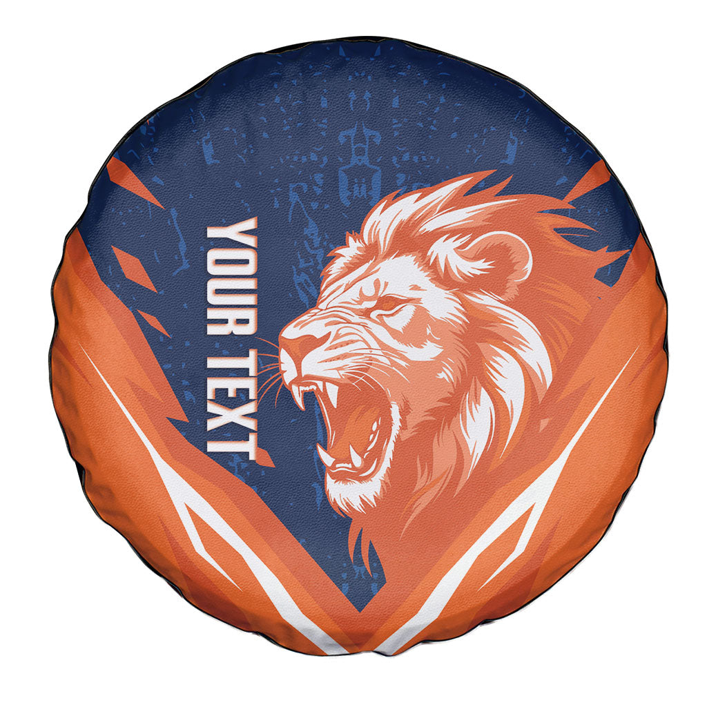 Custom Netherlands 2026 Football Spare Tire Cover Go Oranje Majestic Lion