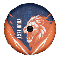 Custom Netherlands 2026 Football Spare Tire Cover Go Oranje Majestic Lion