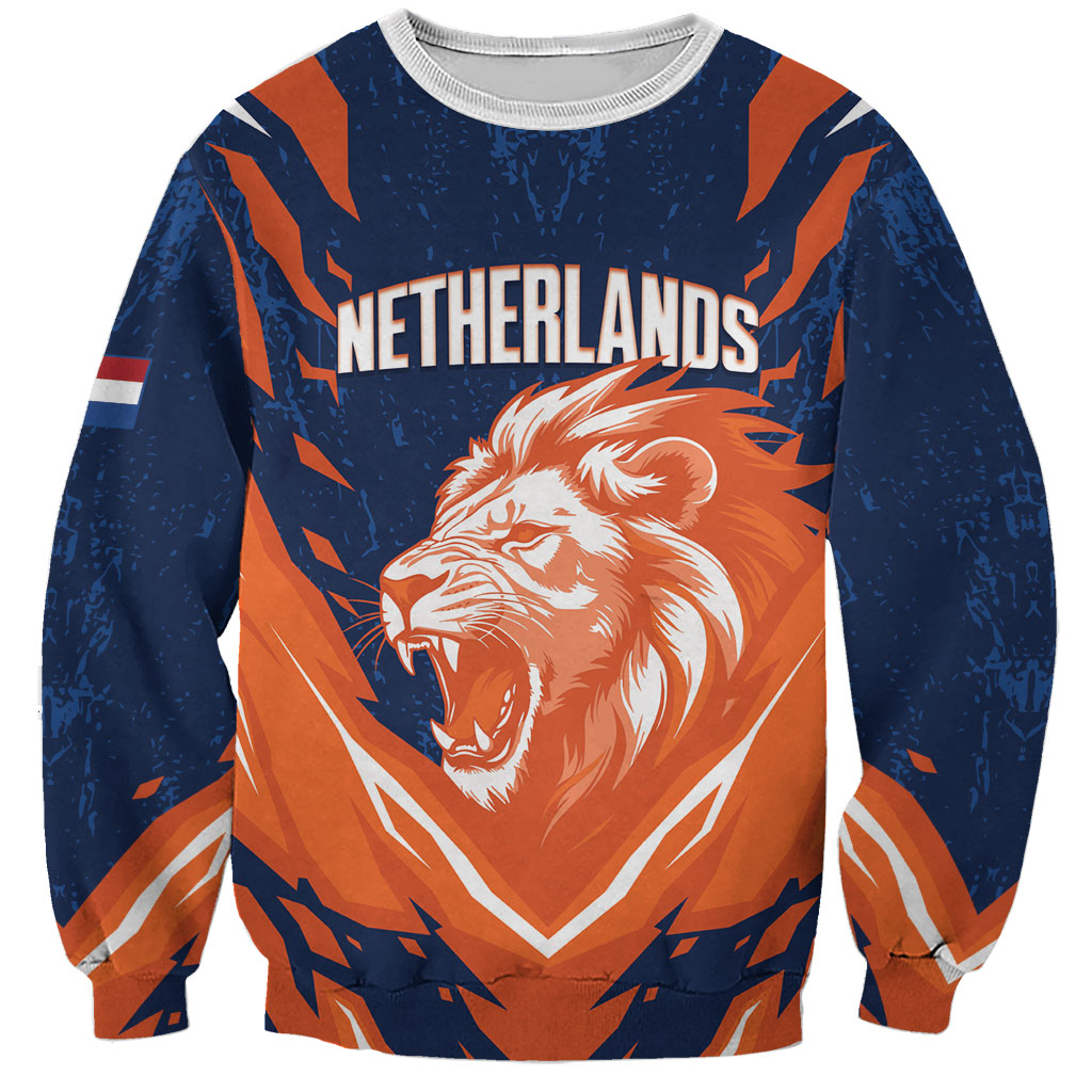 Custom Netherlands 2026 Football Sweatshirt Go Oranje Majestic Lion