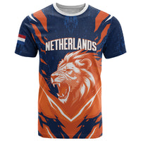 Custom Netherlands 2026 Football T Shirt Go Oranje Majestic Lion