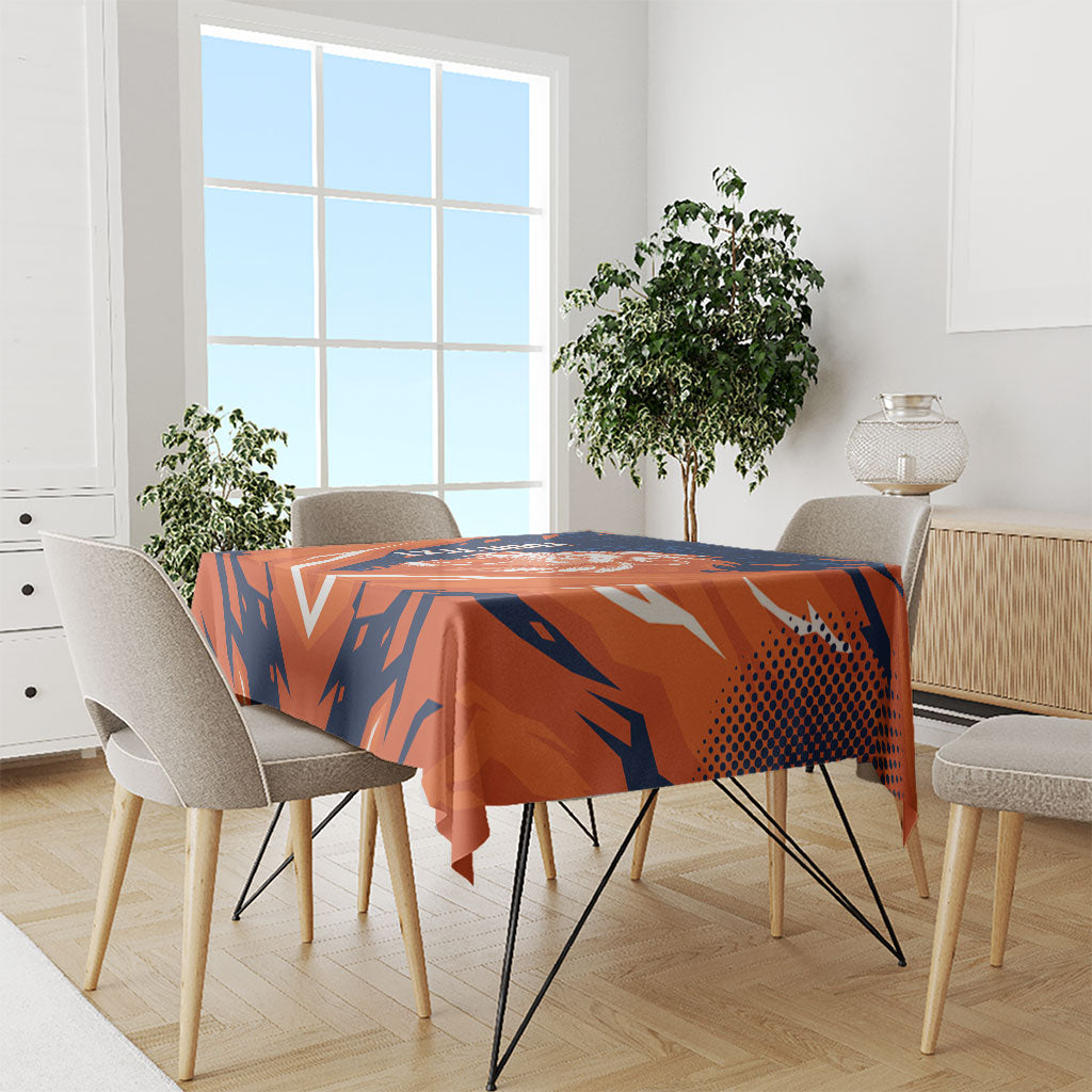 Custom Netherlands 2026 Football Tablecloth Go Oranje Majestic Lion