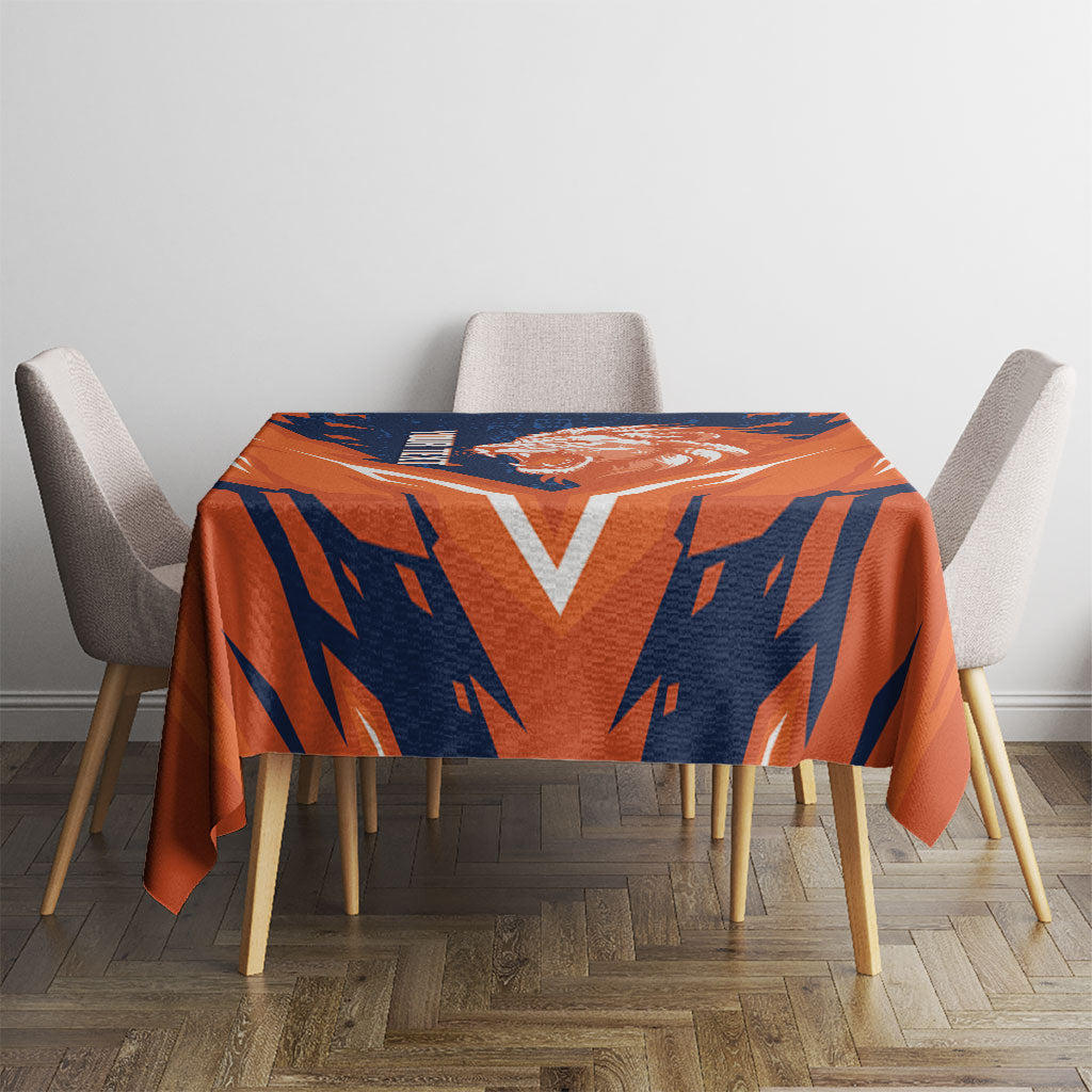 Custom Netherlands 2026 Football Tablecloth Go Oranje Majestic Lion