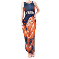 Custom Netherlands 2026 Football Tank Maxi Dress Go Oranje Majestic Lion