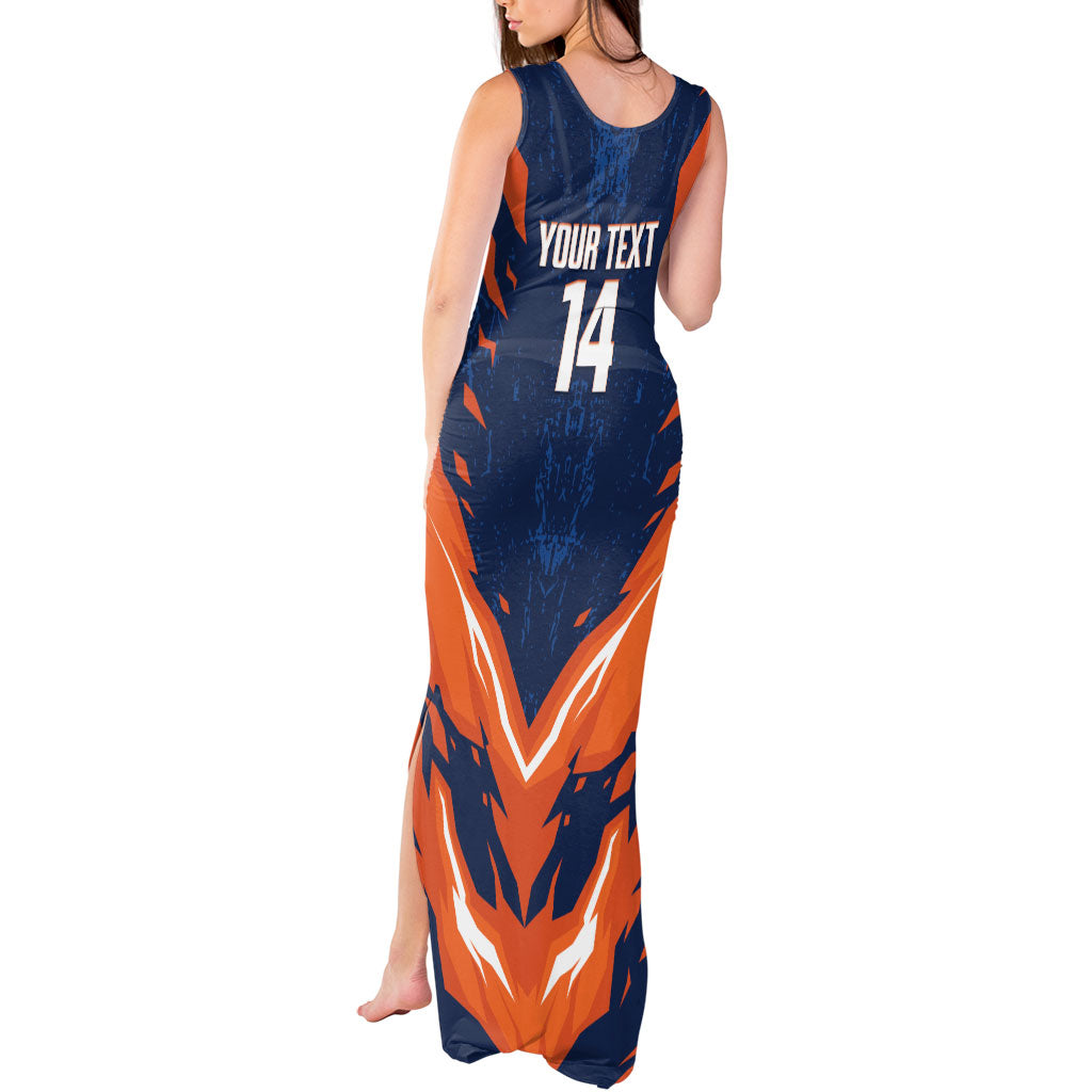 Custom Netherlands 2026 Football Tank Maxi Dress Go Oranje Majestic Lion
