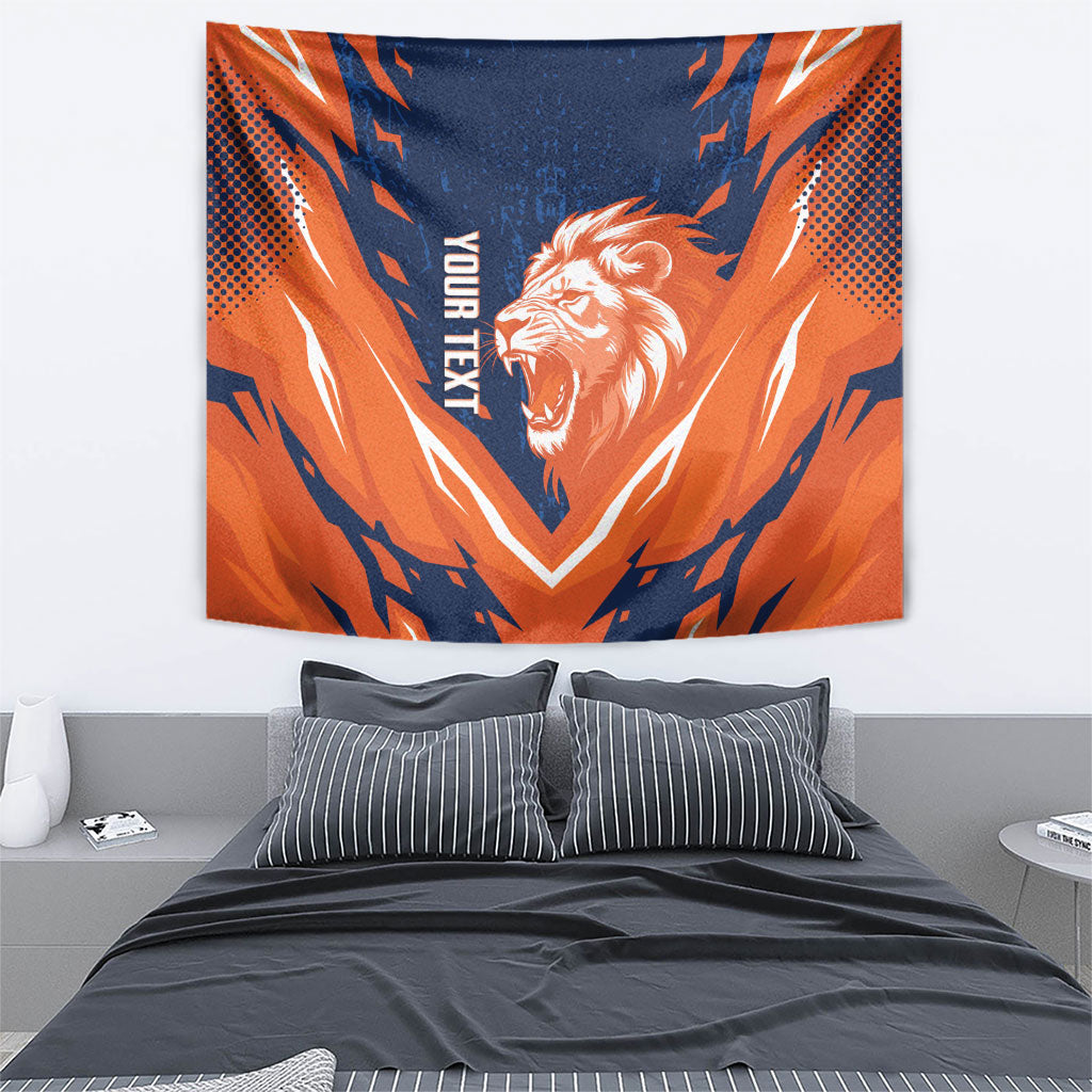 Custom Netherlands 2026 Football Tapestry Go Oranje Majestic Lion