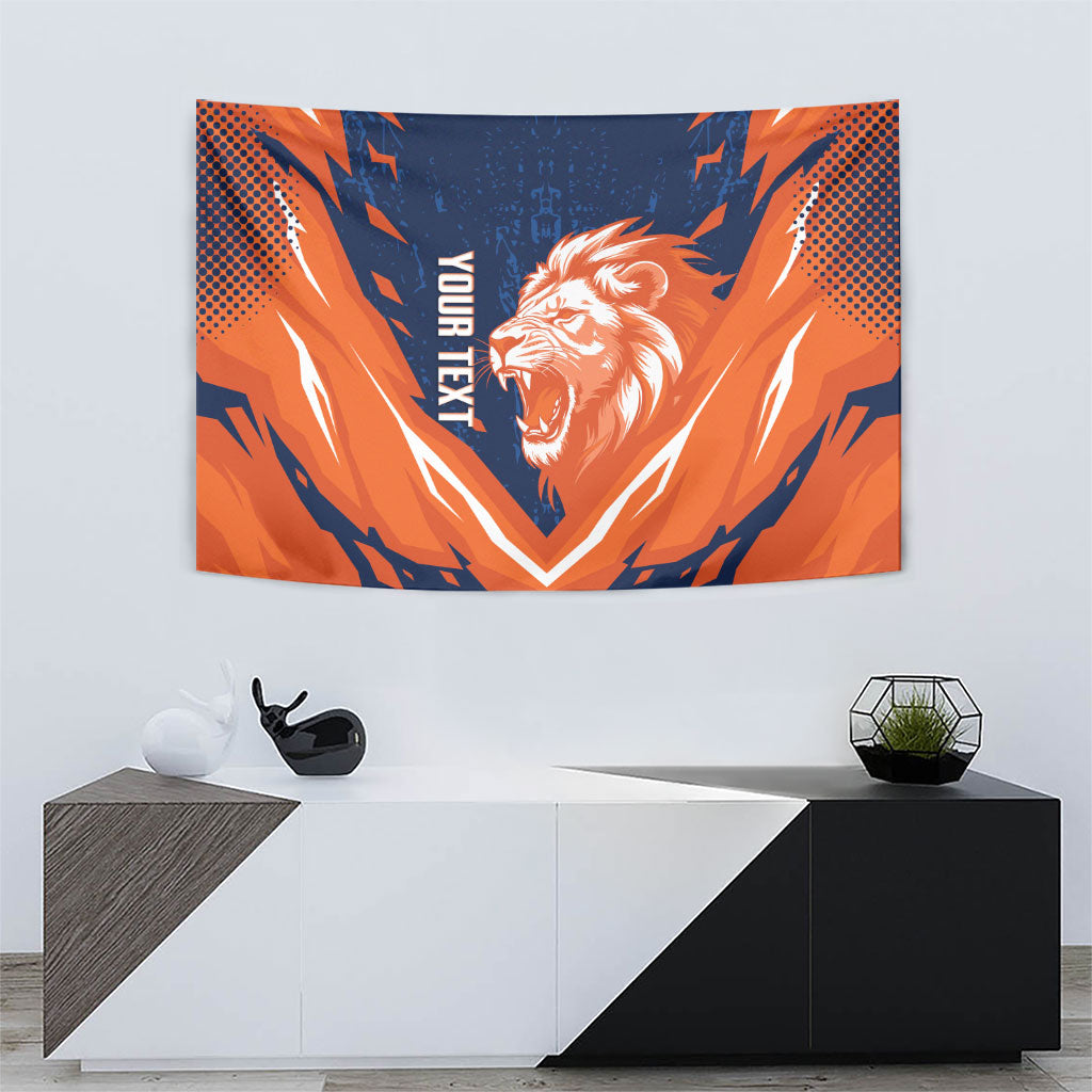 Custom Netherlands 2026 Football Tapestry Go Oranje Majestic Lion