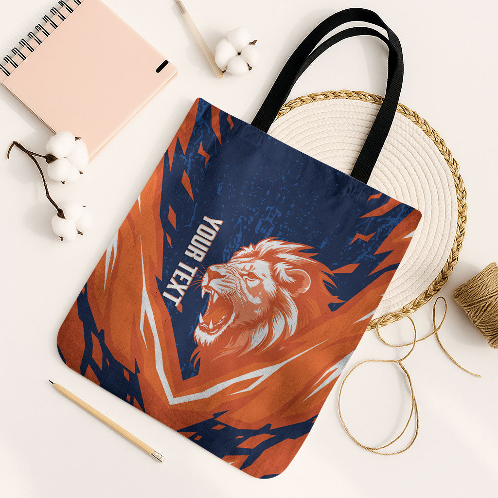 Custom Netherlands 2026 Football Tote Bag Go Oranje Majestic Lion