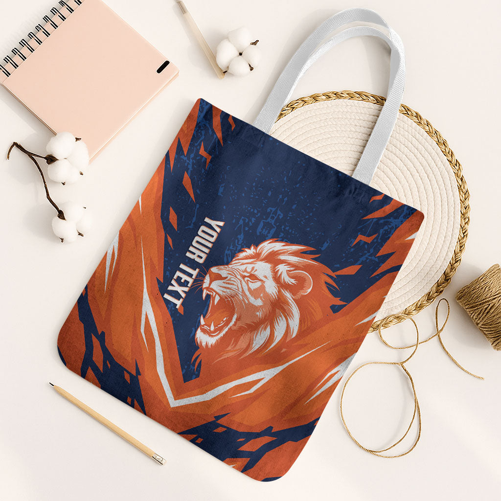 Custom Netherlands 2026 Football Tote Bag Go Oranje Majestic Lion