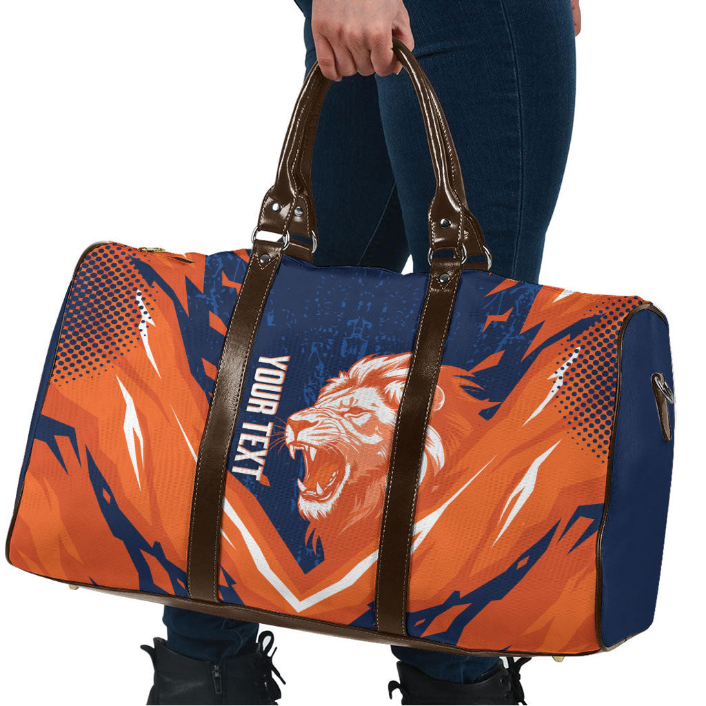Custom Netherlands 2026 Football Travel Bag Go Oranje Majestic Lion
