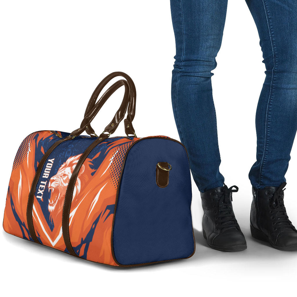 Custom Netherlands 2026 Football Travel Bag Go Oranje Majestic Lion