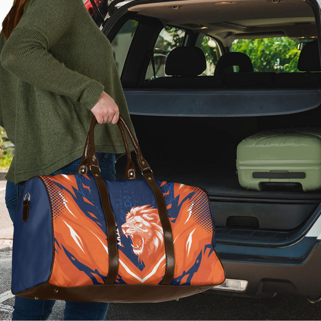 Custom Netherlands 2026 Football Travel Bag Go Oranje Majestic Lion