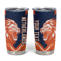 Custom Netherlands 2026 Football Tumbler Cup Go Oranje Majestic Lion