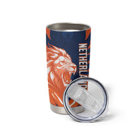 Custom Netherlands 2026 Football Tumbler Cup Go Oranje Majestic Lion