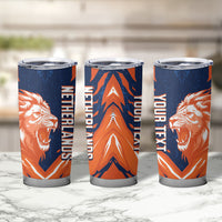 Custom Netherlands 2026 Football Tumbler Cup Go Oranje Majestic Lion