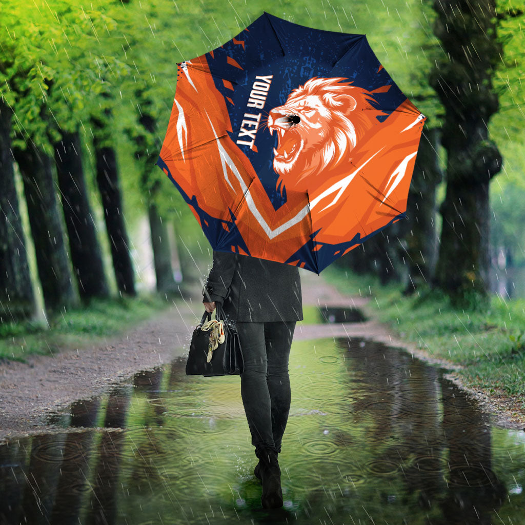 Custom Netherlands 2026 Football Umbrella Go Oranje Majestic Lion