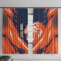 Custom Netherlands 2026 Football Window Curtain Go Oranje Majestic Lion