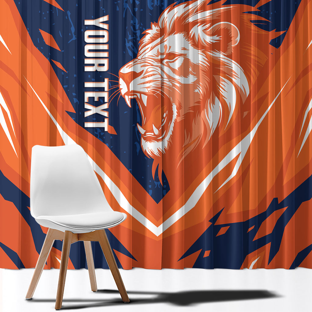 Custom Netherlands 2026 Football Window Curtain Go Oranje Majestic Lion