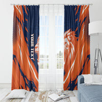 Custom Netherlands 2026 Football Window Curtain Go Oranje Majestic Lion