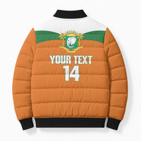 Custom Cote d'Ivoire 2026 Football Bomber Puffer Jacket Allez Les Elephant