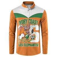 Custom Cote d'Ivoire 2026 Football Button Sweatshirt Allez Les Elephant