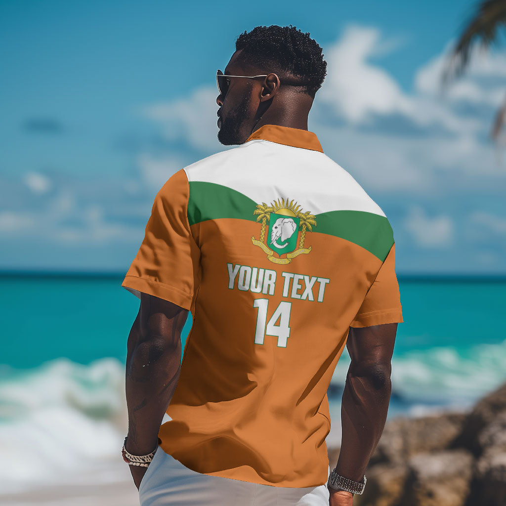 Custom Cote d'Ivoire 2026 Football Hawaiian Shirt Allez Les Elephant