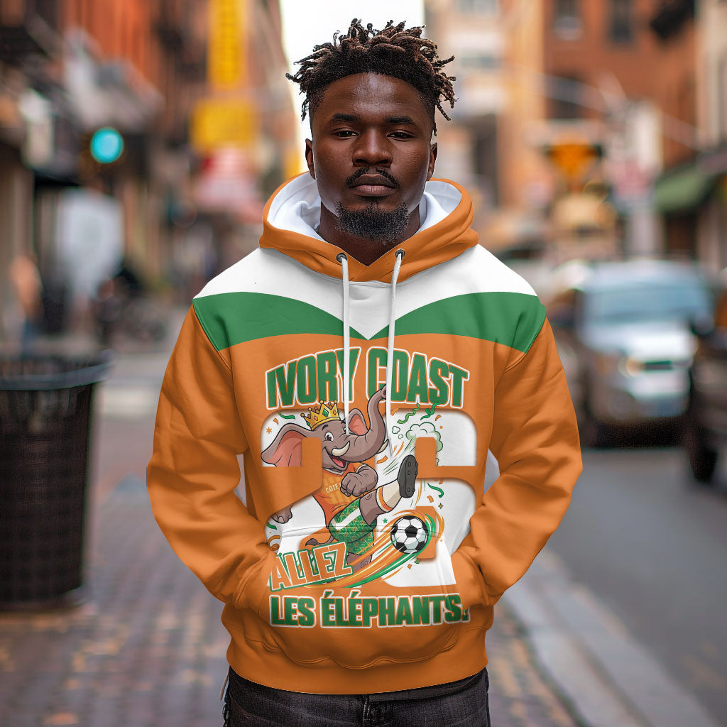 Custom Cote d'Ivoire 2026 Football Hoodie Allez Les Elephant