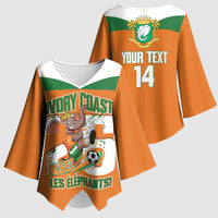 Custom Cote d'Ivoire 2026 Football Kimono Sleeve Blouse Allez Les Elephant