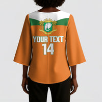 Custom Cote d'Ivoire 2026 Football Kimono Sleeve Blouse Allez Les Elephant