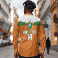 Custom Cote d'Ivoire 2026 Football Long Sleeve Button Shirt Allez Les Elephant