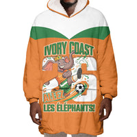 Custom Cote d'Ivoire 2026 Football Wearable Blanket Hoodie Allez Les Elephant