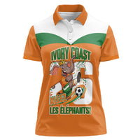 Custom Cote d'Ivoire 2026 Football Women Polo Shirt Allez Les Elephant