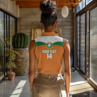Custom Cote d'Ivoire 2026 Football Women Sleeveless Polo Shirt Allez Les Elephant