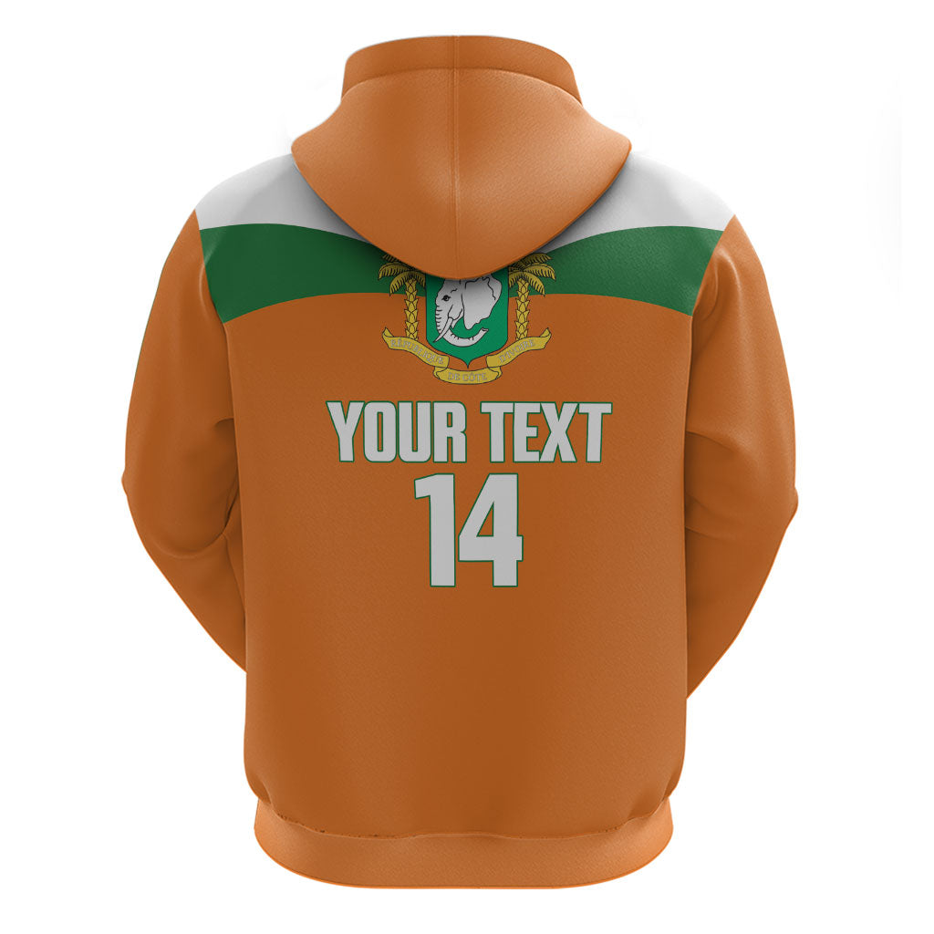 Custom Cote d'Ivoire 2026 Football Zip Hoodie Allez Les Elephant