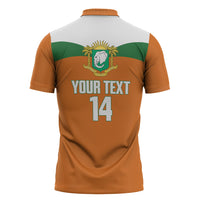 Custom Cote d'Ivoire 2026 Football Zipper Polo Shirt Allez Les Elephant