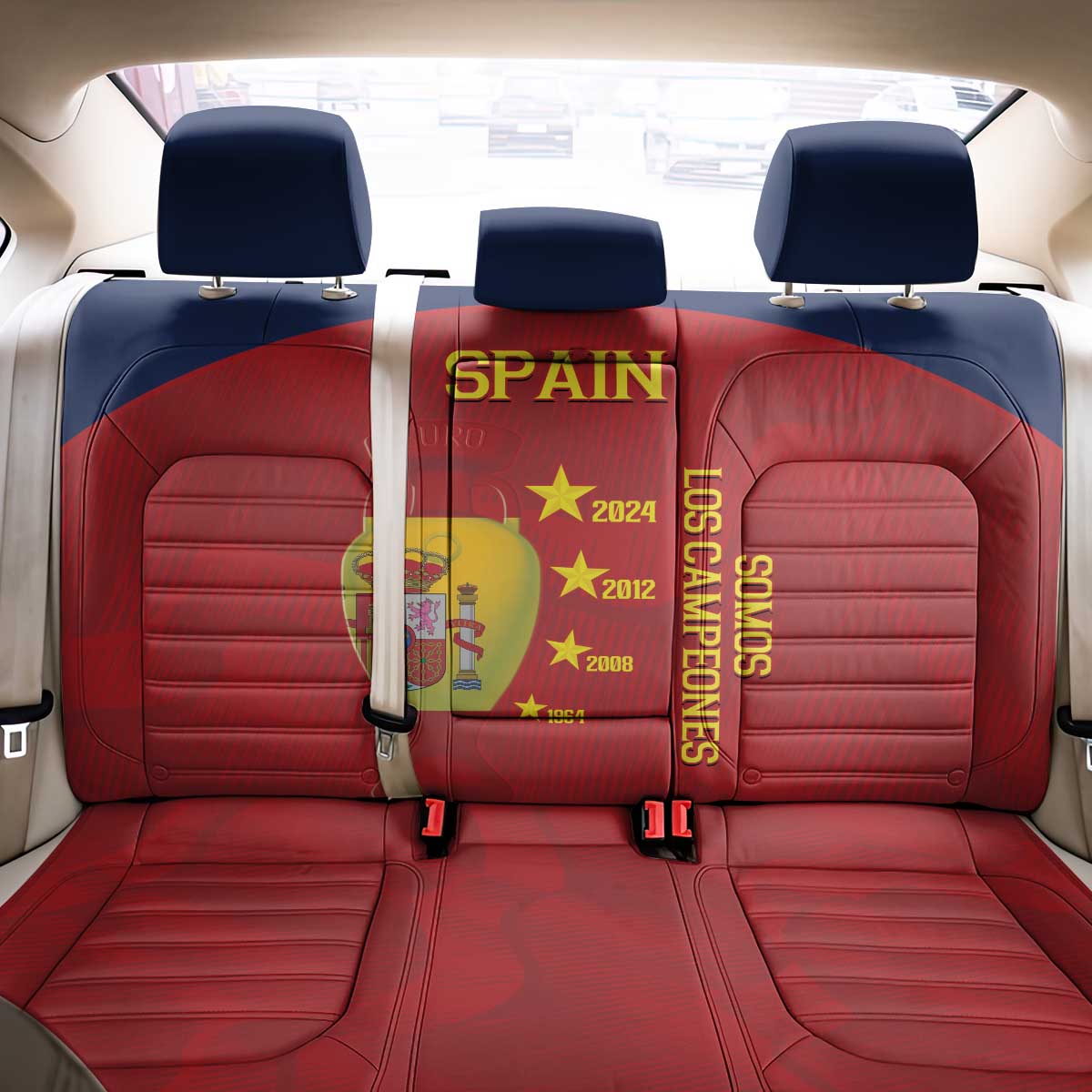 Spain Football Back Car Seat Cover 4th We Are The Champions - Wonder Print Shop