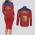Spain Football Couples Matching Long Sleeve Bodycon Dress and Long Sleeve Button Shirt 4th We Are The Champions - Wonder Print Shop