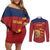Spain Football Couples Matching Off Shoulder Short Dress and Long Sleeve Button Shirt 4th We Are The Champions - Wonder Print Shop