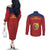 Spain Football Couples Matching Off The Shoulder Long Sleeve Dress and Long Sleeve Button Shirt 4th We Are The Champions