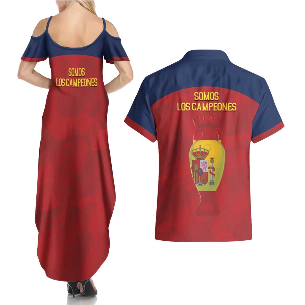 Spain Football Couples Matching Summer Maxi Dress and Hawaiian Shirt 4th We Are The Champions - Wonder Print Shop