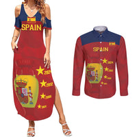 Spain Football Couples Matching Summer Maxi Dress and Long Sleeve Button Shirt 4th We Are The Champions - Wonder Print Shop