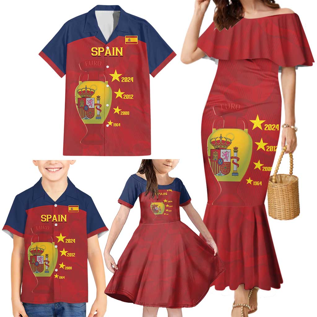 Spain Football Family Matching Mermaid Dress and Hawaiian Shirt 4th We Are The Champions - Wonder Print Shop