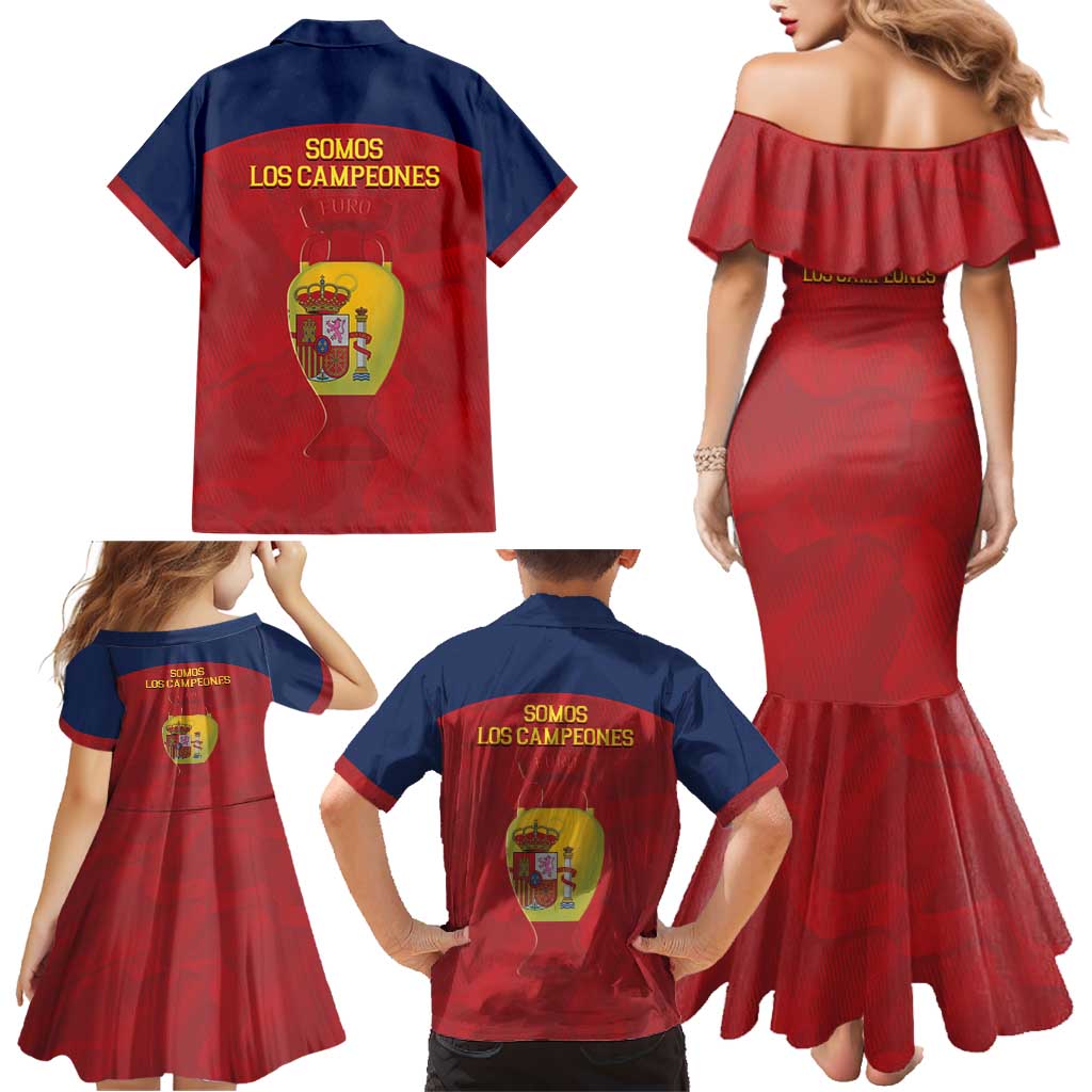 Spain Football Family Matching Mermaid Dress and Hawaiian Shirt 4th We Are The Champions - Wonder Print Shop