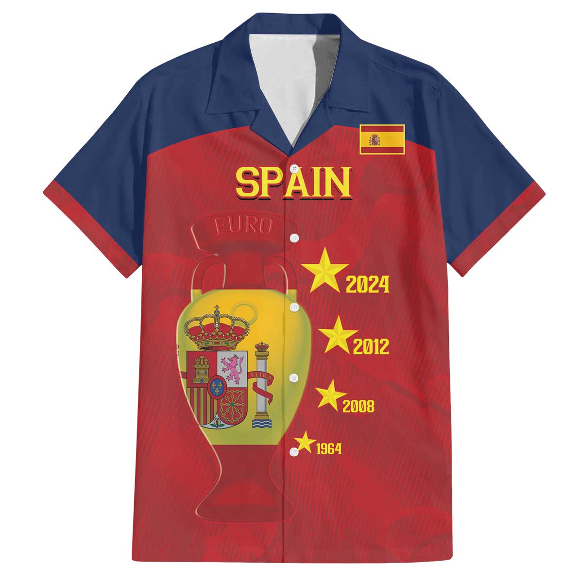 Spain Football Family Matching Off Shoulder Short Dress and Hawaiian Shirt 4th We Are The Champions - Wonder Print Shop